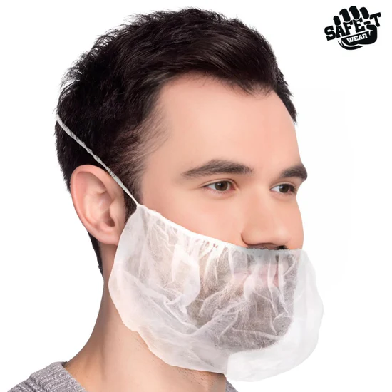 Safe-T Wear Filets à Barbe, Blanc, taille 18 po (Regulier)