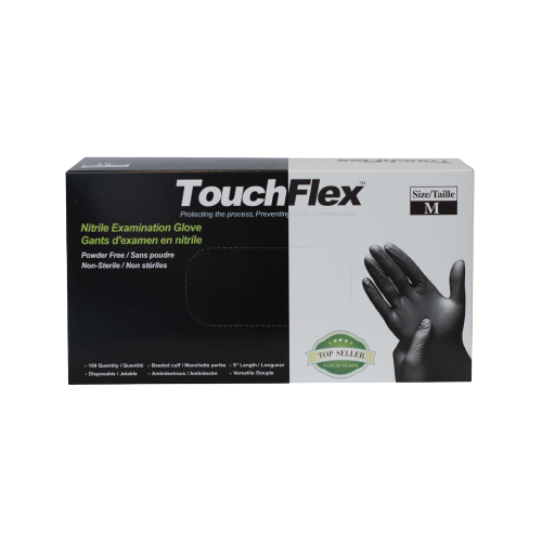 Touchflex-Black Nitrile Gloves - BX/100