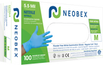 Neobex Nitrile Examination Glove Blue Powder Free (5mil) - BX/100
